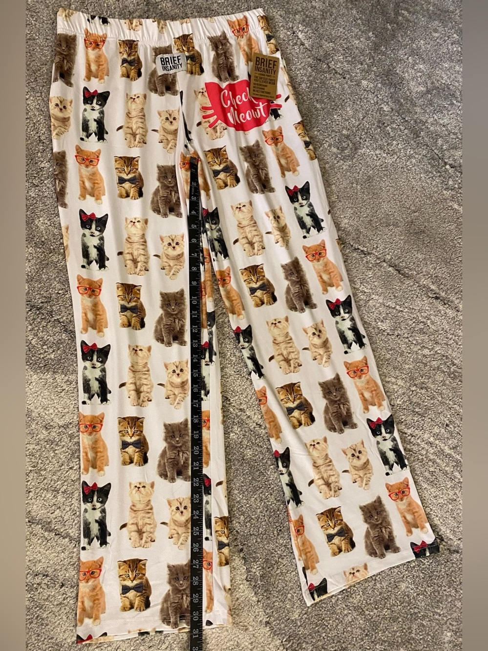 Brief Insanity Check Meowt Lounge Pants Size XL, NWT 🐱 - Picture 5 of 9